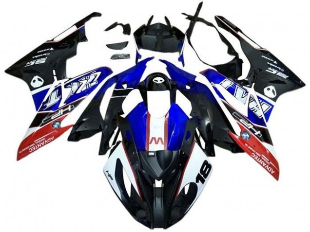 2017-2018 BMW S1000RR Motorcycle Fairings - White Blue Red Matte Black Canada