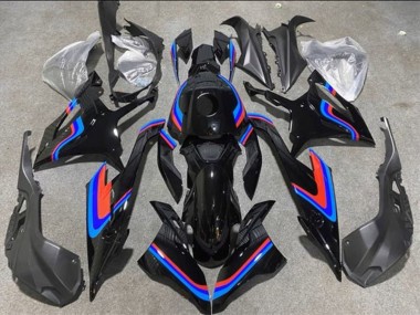 2019-2022 BMW S1000RR Motorcycle Fairings - Black Double Blue Red Canada