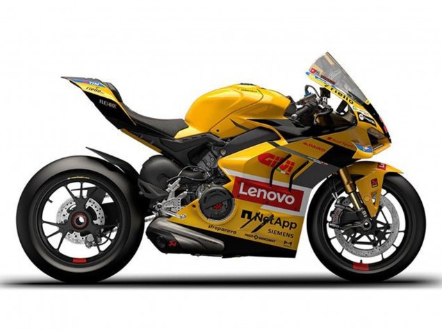 2022-2024 Ducati Panigale V4 V4S Motorcycle Fairings - Yellow Red Lenovo Canada