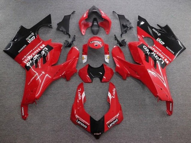 2020-2021 Ducati Panigale V4 V4S Motorcycle Fairings - Red Glossy Black Lenovo Canada