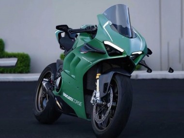 2020-2021 Ducati Panigale V4 V4S Motorcycle Fairings - Matte Green White Canada