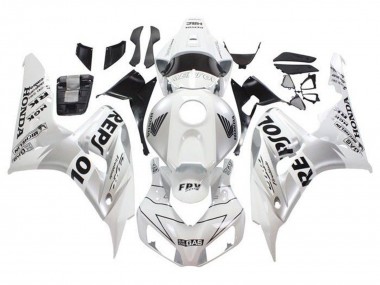 2006-2007 Honda CBR1000RR Motorcycle Fairings - White Silver Black Repsol Canada