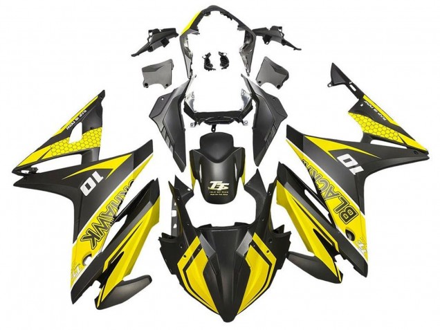 2016-2018 Honda CBR500R Motorcycle Fairings - Yellow Matte Black Canada