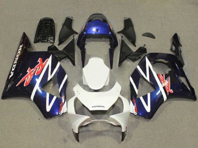 2002-2003 Honda CBR900RR 954 Motorcycle Fairings - Blue White Glossy Black Canada