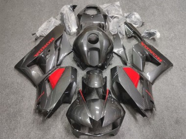 2013-2023 Honda CBR600RR Motorcycle Fairings - Faux Carbon Fiber Red Canada