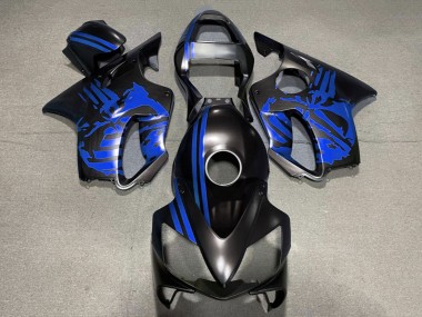 2001-2003 Honda CBR600 F4i Motorcycle Fairings - Blue Matte Black Skull Canada