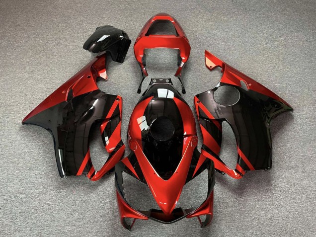 2001-2003 Honda CBR600 F4i Motorcycle Fairings - Red Glossy Black Canada