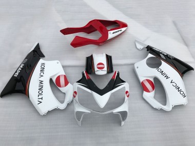 2001-2003 Honda CBR600 F4i Motorcycle Fairings - White Red Glossy Black Konica Minolta Canada