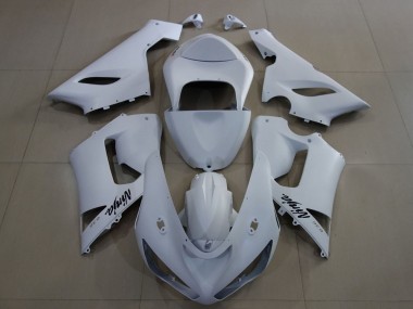 2005-2006 Kawasaki ZX6R Motorcycle Fairings - Matte White Canada