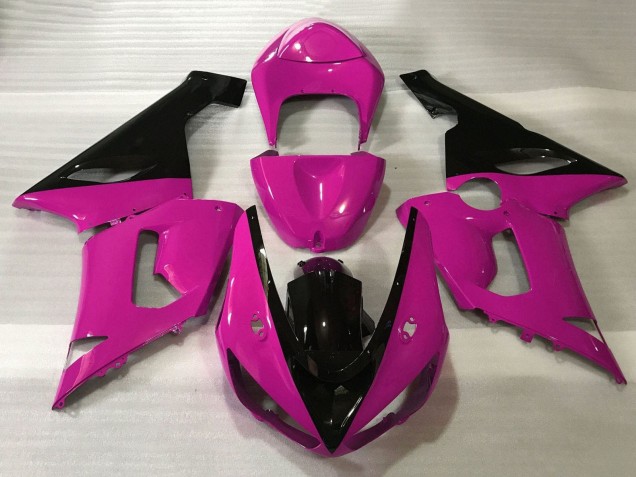 2005-2006 Kawasaki ZX6R Motorcycle Fairings - Pink Black Canada