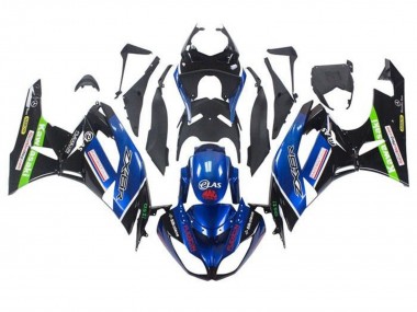 2009-2012 Kawasaki ZX6R Motorcycle Fairings - Blue Glossy Black Red Green Canada