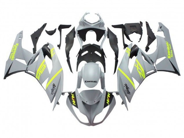 2009-2012 Kawasaki ZX6R Motorcycle Fairings - Grey Yellow Black Canada