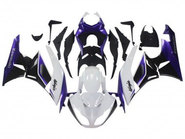 2009-2012 Kawasaki ZX6R Motorcycle Fairings - Purple White Black Canada