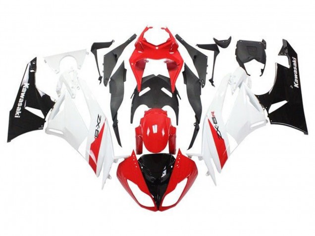 2009-2012 Kawasaki ZX6R Motorcycle Fairings - Red White Black Canada