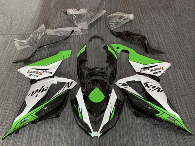 2013-2018 Kawasaki ZX6R Motorcycle Fairings - Green White Black Canada