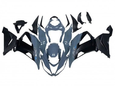 2013-2018 Kawasaki ZX6R Motorcycle Fairings - Grey Matte Black Canada