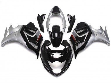 2008-2013 Suzuki GSX650F Motorcycle Fairings - Glossy Black Silver Canada