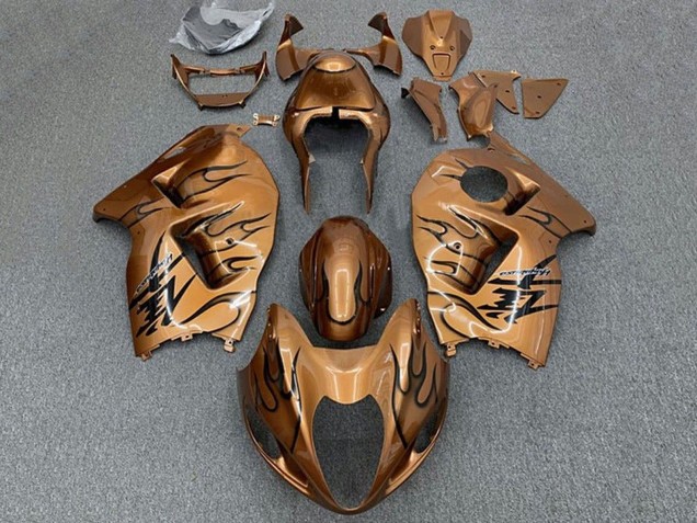 1996-2007 Suzuki GSXR1000 Motorcycle Fairings - Brown Bronze Black Flame Canada
