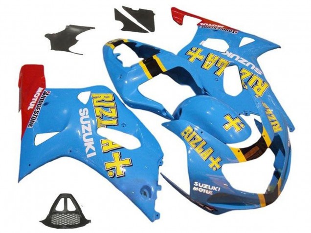 2000-2002 Suzuki GSXR1000 Motorcycle Fairings - Blue Yellow Red Rizla Canada