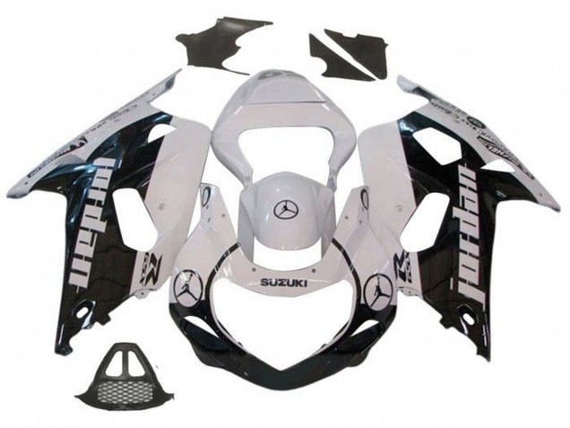 2000-2002 Suzuki GSXR1000 Motorcycle Fairings - White Black Jordan Canada