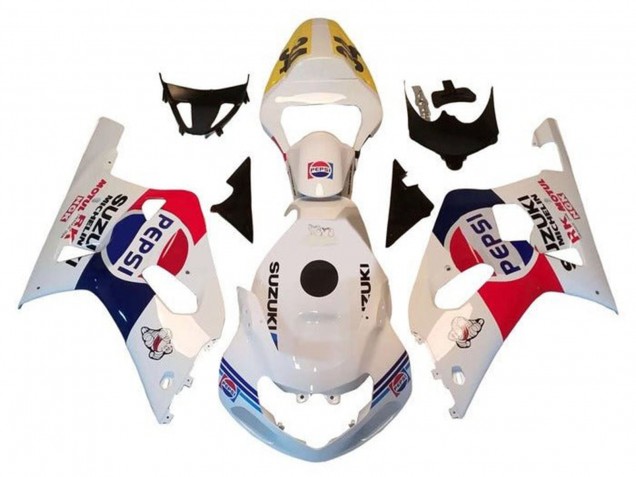 2000-2002 Suzuki GSXR1000 Motorcycle Fairings - White Red Blue Pepsi Canada