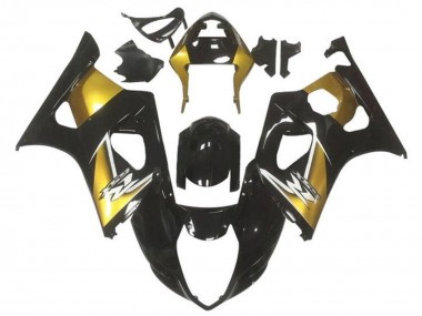 2003-2004 Suzuki GSXR 1000 Motorcycle Fairings - Gold Glossy Black Canada
