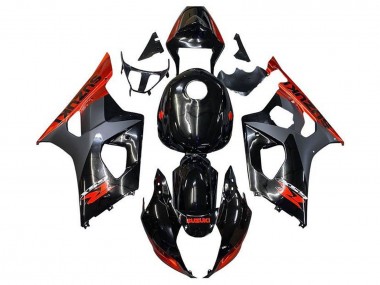 2003-2004 Suzuki GSXR 1000 Motorcycle Fairings - Glossy Black Matte Black Orange Canada