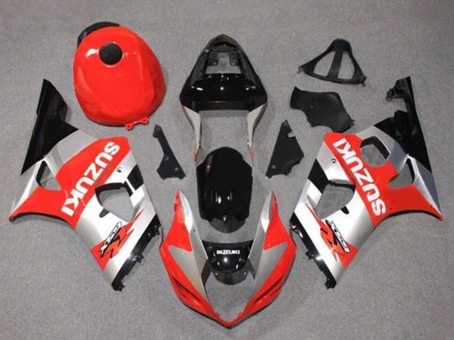 2003-2004 Suzuki GSXR 1000 Motorcycle Fairings - Red Silver Black Canada