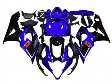 2005-2006 Suzuki GSXR 1000 Motorcycle Fairings - Blue Black White Stripe Canada