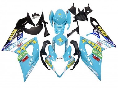2005-2006 Suzuki GSXR 1000 Motorcycle Fairings - Light Blue Green Black Yellow Rizla Canada
