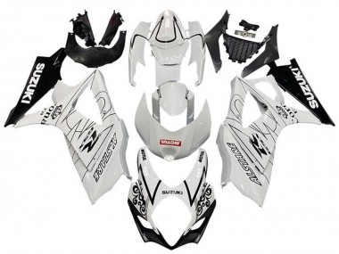 2005-2006 Suzuki GSXR 1000 Motorcycle Fairings - White Black Corona Motul Canada