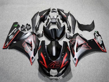 2017-2024 Suzuki GSXR1000 Motorcycle Fairings - Matte Black Red 42 Canada