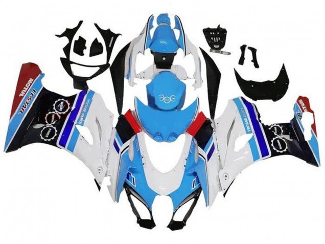 2017-2024 Suzuki GSXR1000 Motorcycle Fairings - White Blue Stripe Red Canada