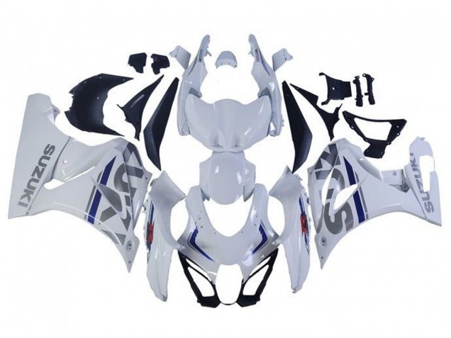 2017-2024 Suzuki GSXR1000 Motorcycle Fairings - White Silver Blue Canada