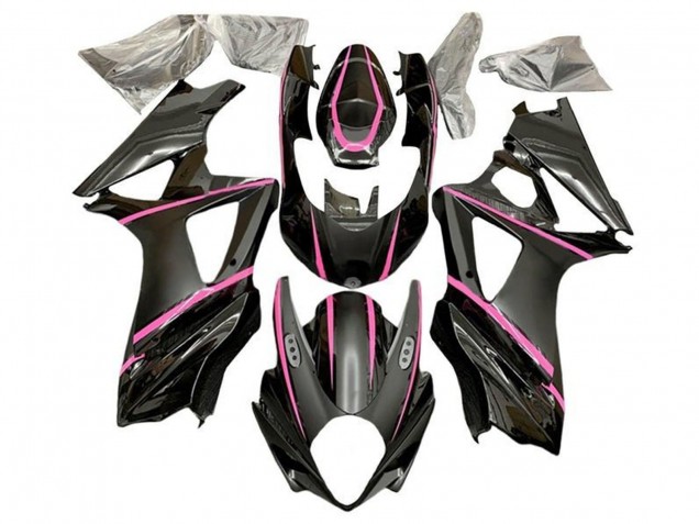 2007-2008 Suzuki GSXR 1000 Motorcycle Fairings - Matte Black Pink Canada