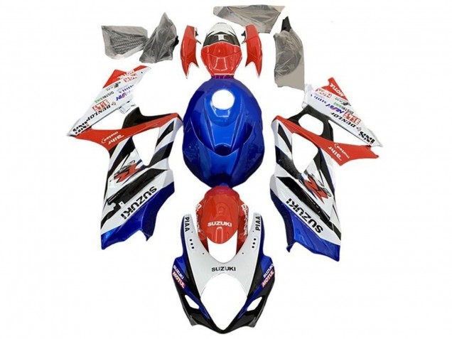 2007-2008 Suzuki GSXR 1000 Motorcycle Fairings - White Red Blue Black Canada