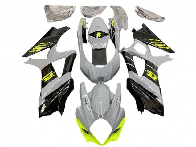 2007-2008 Suzuki GSXR 1000 Motorcycle Fairings - Nardo Grey Neon Yellow Black Canada