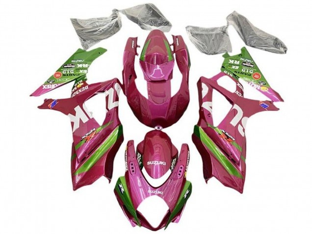 2007-2008 Suzuki GSXR 1000 Motorcycle Fairings - Pink Green White Canada