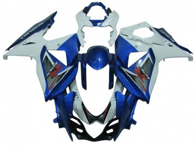 2009-2016 Suzuki GSXR 1000 Bike Fairings - White Blue Silver Canada