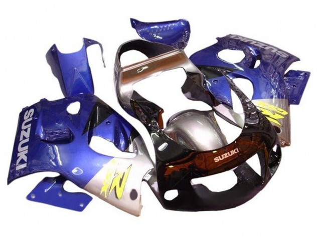 1996-2000 Suzuki GSXR 600 / GSXR 750 Motorcycle Fairings - Blue Silver Black Canada
