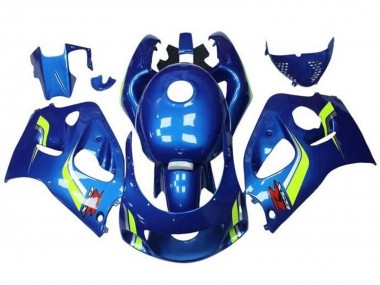 1996-2000 Suzuki GSXR 600 / GSXR 750 Motorcycle Fairings - Blue Yellow White Canada
