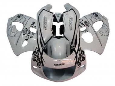 1996-2000 Suzuki GSXR 600 / GSXR 750 Motorcycle Fairings - White Black Corona Extra Canada
