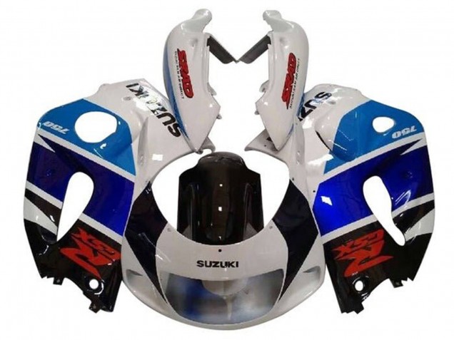 1996-2000 Suzuki GSXR 600 / GSXR 750 Motorcycle Fairings - White Black Double Blue Red Canada
