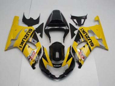 2001-2003 Suzuki GSXR 600 / GSXR 750 Motorcycle Fairing - Yellow Silver Glossy Black Canada