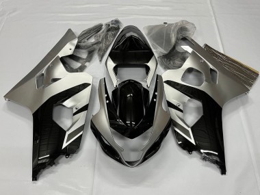 2001-2003 Suzuki GSXR 600 / GSXR 750 Motorcycle Fairings - Silver Glossy Black Canada