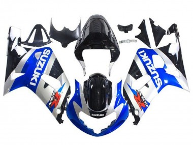 2001-2003 Suzuki GSXR 600 / GSXR 750 Motorcycle Fairings - Blue Silver Glossy Black Canada
