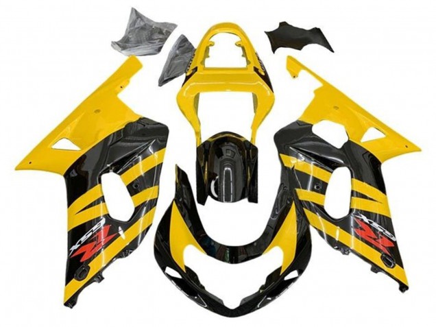 2001-2003 Suzuki GSXR 600 / GSXR 750 Motorcycle Fairings - Yellow Black Stripe Red Canada