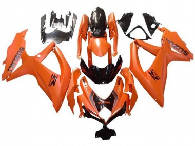 2008-2010 Suzuki GSXR 600 / GSXR 750 Motorcycle Fairings - Orange Glossy Black with Decal Canada