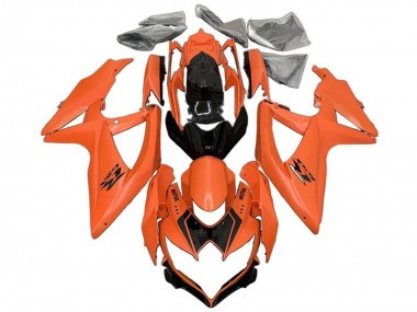 2008-2010 Suzuki GSXR 600 / GSXR 750 Motorcycle Fairings - Orange Glossy Black Canada