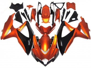 2008-2010 Suzuki GSXR 600 / GSXR 750 Motorcycle Fairings - Orange Black Canada